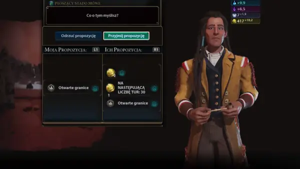 W grze Civilization VI dodatki oferują nowe możliwości. Tutaj trwa negocjacja o otwarte granice.
